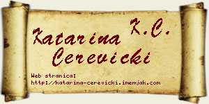 Katarina Čerevicki vizit kartica